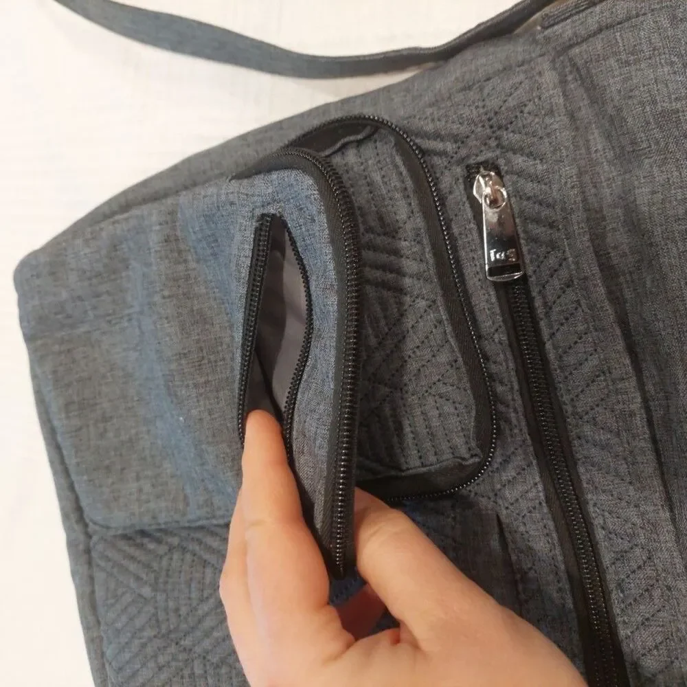 Lug Monorail Convertible Crossbody Backpack Gray Bag Travel Organizer Nylon